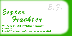 eszter fruchter business card